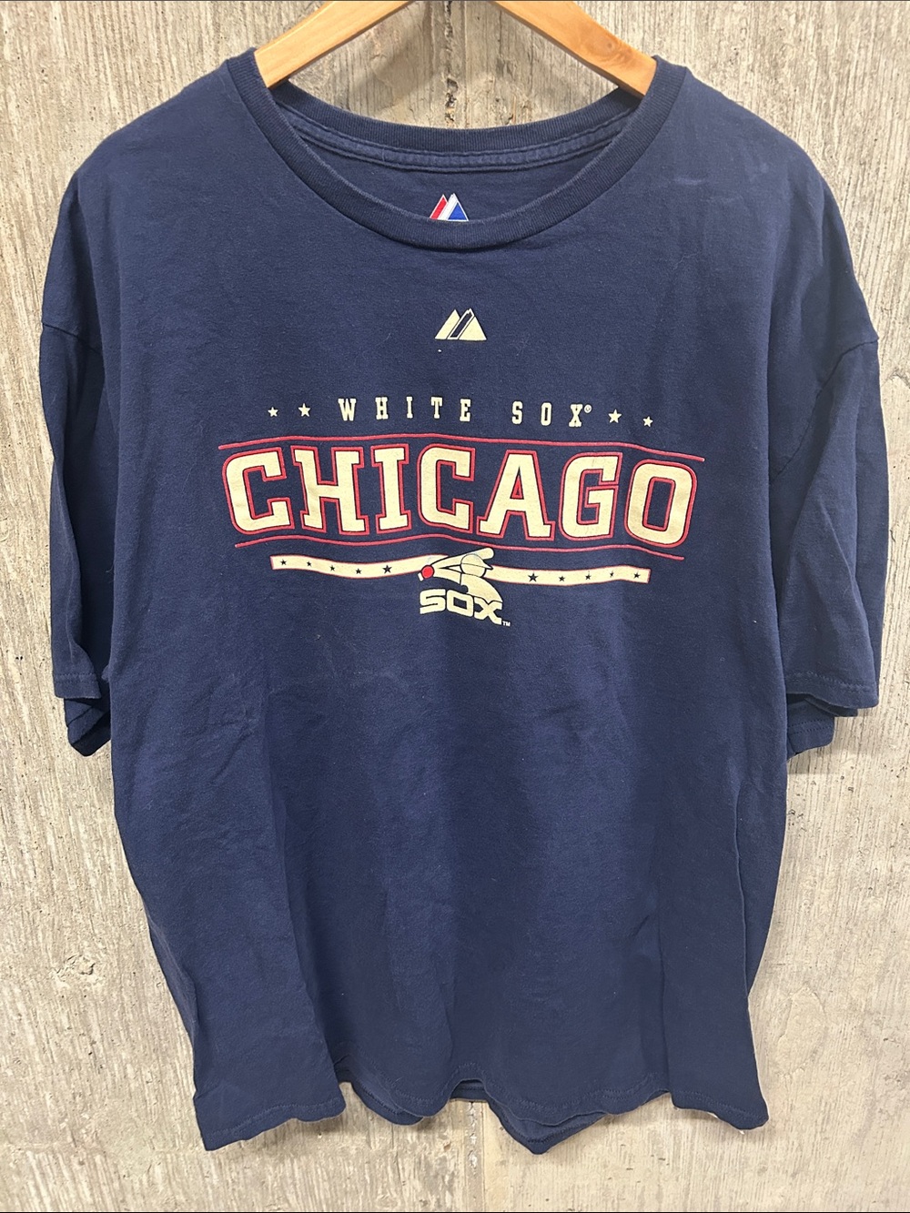 Majestic Navy Chicago White Sox Legacy T‑Shirt with Red & Blue Logo XL